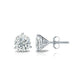 Martini Set Natural Diamond Stud Earrings in 14 Karat White Gold (1 CTW)