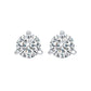 Martini Set Natural Diamond Stud Earrings in 14 Karat White Gold (1 1/2 CTW)