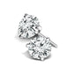 Martini Set Round Lab Grown Diamond Stud Earrings in 14 Karat White Gold (2 CTW)