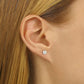 Martini Set Round Lab Grown Diamond Stud Earrings in 14 Karat White Gold (2 CTW)