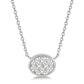 Oval Shape East-West Bezel Set Lovebright Essential Diamond Pendant