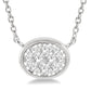 Oval Shape East-West Bezel Set Lovebright Essential Diamond Pendant