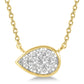 Pear Shape East-West Lovebright Essential Diamond Pendant