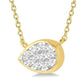 Pear Shape East-West Lovebright Essential Diamond Pendant