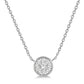 Round Shape Bezel Set Lovebright Essential Diamond Pendant