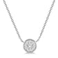 Round Shape Bezel Set Lovebright Essential Diamond Pendant