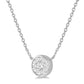 Round Shape Bezel Set Lovebright Essential Diamond Pendant