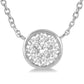 Round Shape Bezel Set Lovebright Essential Diamond Pendant