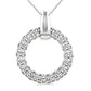 Silver Bold Circle Diamond Pendant