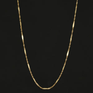18 Inch 1.4mm Twisted Mirror Chain in 10 Karat Yellow Gold