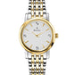 Bulova Women's Gold Two-Tone Silver-White Dial Diamond Watch