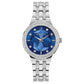Bulova Phantom Women's Silver Blue Dial Crystal Watch 96L276