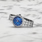 Bulova Phantom Women's Silver Blue Dial Crystal Watch 96L276