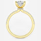 Radiant Hidden Halo Lab Grown Diamond Engagement Ring in Yellow Gold (5 1/2 Ctw)