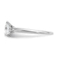 1 Carat Oval Solitaire Lab Grown Diamond Engagement Ring in 14 Karat White Gold