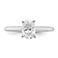 1 Carat Oval Solitaire Lab Grown Diamond Engagement Ring in 14 Karat White Gold