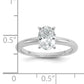 1 Carat Oval Solitaire Lab Grown Diamond Engagement Ring in 14 Karat White Gold