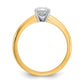 1 Carat Radiant Solitaire Lab Grown Diamond Engagement Ring in 14 Karat Two Tone Gold