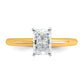 1 Carat Radiant Solitaire Lab Grown Diamond Engagement Ring in 14 Karat Two Tone Gold