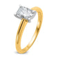 1 Carat Radiant Solitaire Lab Grown Diamond Engagement Ring in 14 Karat Two Tone Gold