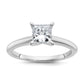1 Carat Princess Cut Solitaire Lab Grown Diamond Engagement Ring in 14 Karat White Gold