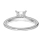 1 Carat Princess Cut Solitaire Lab Grown Diamond Engagement Ring in 14 Karat White Gold