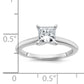 1 Carat Princess Cut Solitaire Lab Grown Diamond Engagement Ring in 14 Karat White Gold