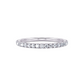 1/4 Ctw Classic Micro Pave Diamond Wedding Band in 14 Karat White Gold