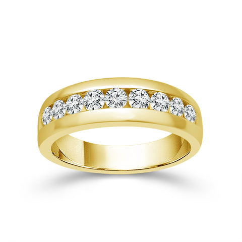 1/4 Ctw Men's Diamond Wedding Band in 10 Karat Yellow Gold