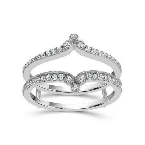 14k White Gold 0.25ctw Diamond Ring Guard