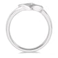 Silver Heart Shape Diamond Fashion Ring