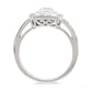 Silver Cushion Shape Diamond Ring