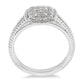Silver Cushion Shape Diamond Ring