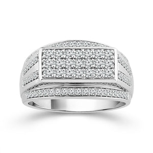 10 Karat White Gold 1 Carat Diamond Gents Ring