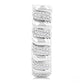1/10 Ctw Bold Silver Ribbed Swirl Round Cut Diamond Bold Half Hoop Earring in Sterling Silver