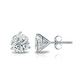 3 Prong Round Lab Grown Diamond Stud Earrings in White Gold (1 1/3 Ctw)