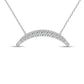 10 Karat White Gold 1/6 Carat Diamond Crescent Pendant