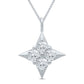Star of Hope Diamond Pendant in 14 Karat White Gold (1 1/2 Ctw)