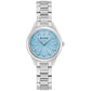 Bulova Light Blue Dial Stainless Steel Bracelet Sutton Ladies Watch 96P250