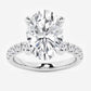 Oval Hidden Halo Lab Grown Diamond Engagement Ring in White Gold (5 1/2 Ctw)