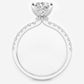 Oval Hidden Halo Lab Grown Diamond Engagement Ring in White Gold (5 1/2 Ctw)