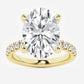 Oval Hidden Halo Lab Grown Diamond Engagement Ring in Yellow Gold (5 1/2 Ctw)