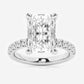 Radiant Hidden Halo Lab Grown Diamond Engagement Ring in White Gold (5 1/2 Ctw)