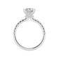 Radiant Hidden Halo Lab Grown Diamond Engagement Ring in White Gold (5 1/2 Ctw)