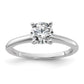 1.00 Carat Round Lab Grown Diamond Solitaire Engagement Ring in 14 Karat White Gold