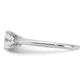 1.00 Carat Round Lab Grown Diamond Solitaire Engagement Ring in 14 Karat White Gold