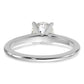 1.00 Carat Round Lab Grown Diamond Solitaire Engagement Ring in 14 Karat White Gold