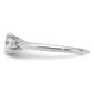 3/4 Carat Round Lab Grown Diamond Solitaire Engagement Ring in 14 Karat White Gold