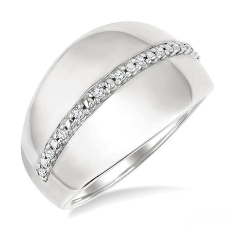 Silver Bold Diamond Fashion Ring