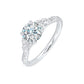 1/3 Ctw Daphne Diamond Engagement Ring Setting in 14 Karat White Gold